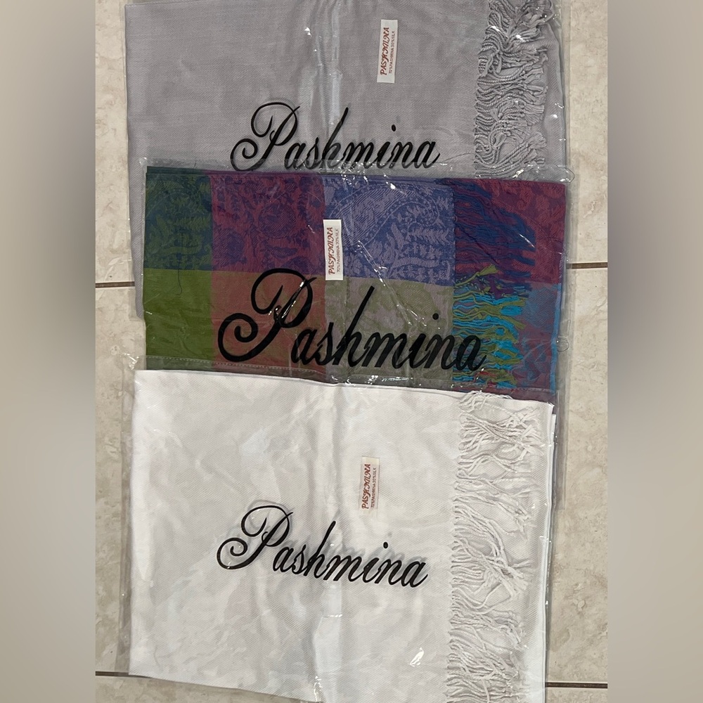 PASHMINA- 30% SILK NWT asssorted colors